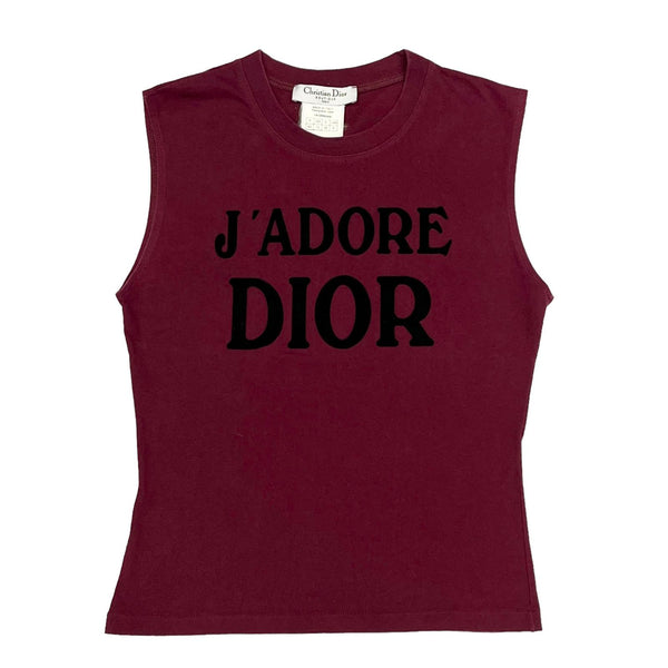 Dior J’adore Burgundy Logo Tank