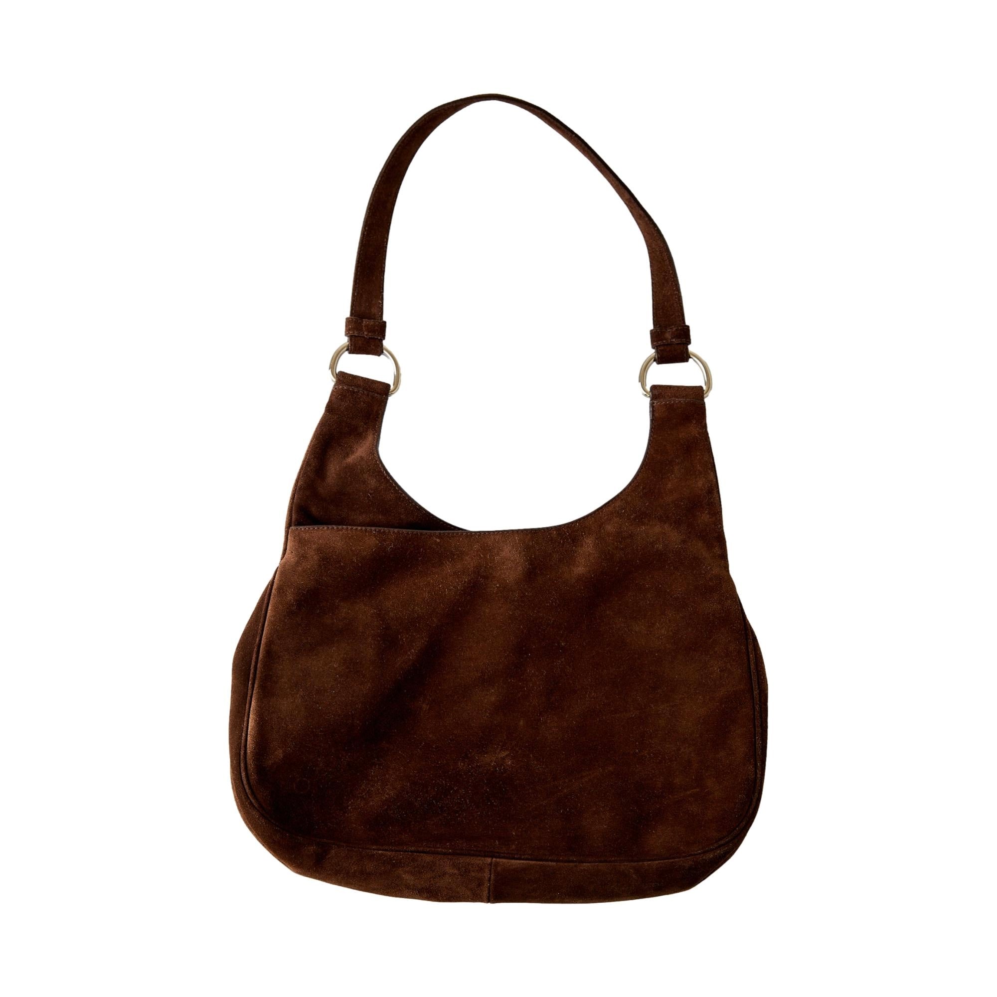 Prada Brown Suede Shoulder Bag