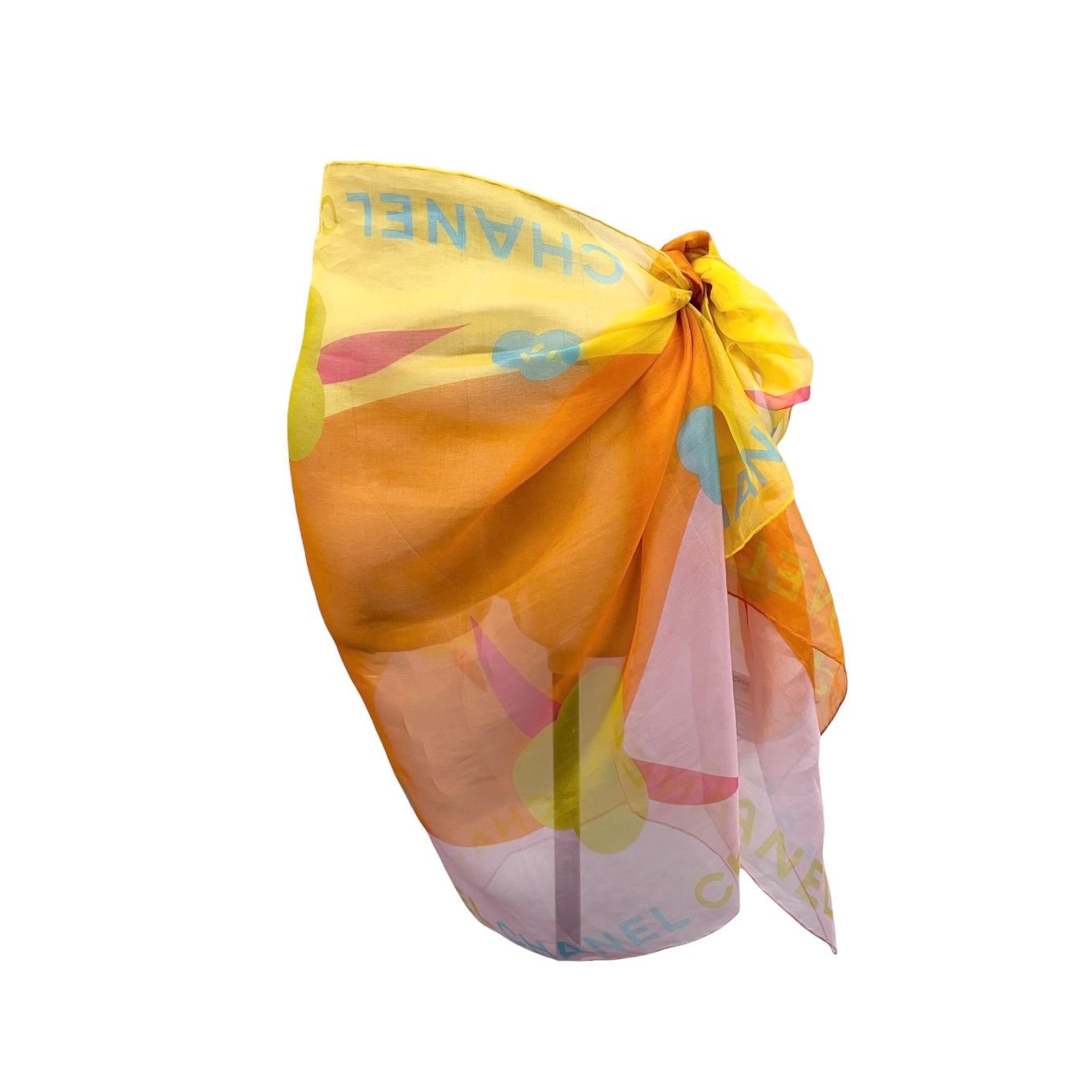 Chanel Silk Sheer Logo Wrap