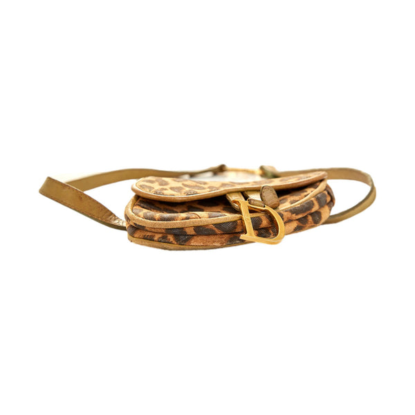 Dior Mini Cheetah Saddle Belt Bag
