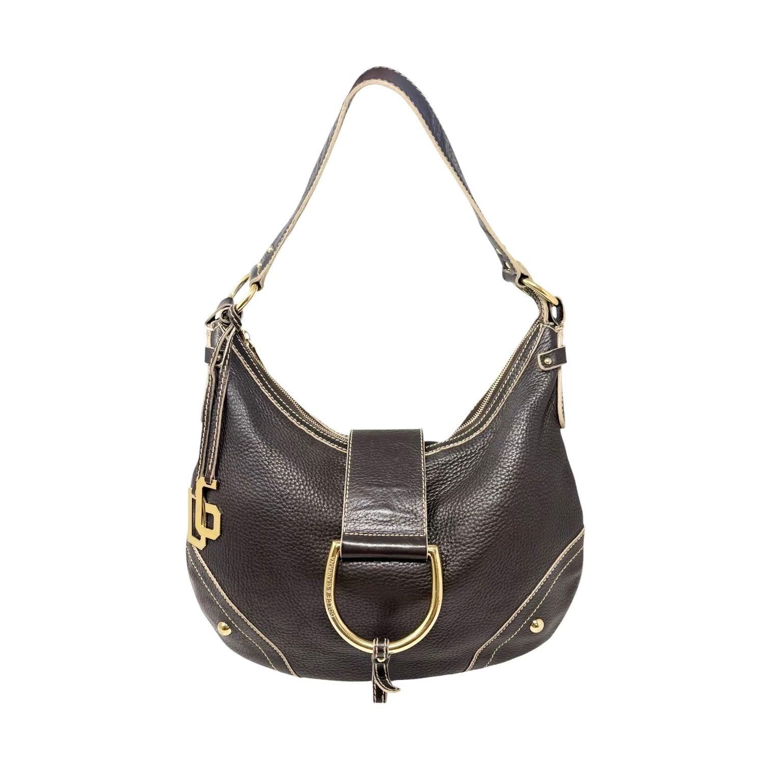 Dolce & Gabbana Dark Brown Leather Shoulder Bag