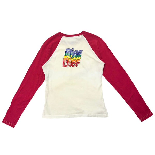 Dior White Addict Long Sleeve Ringer Top