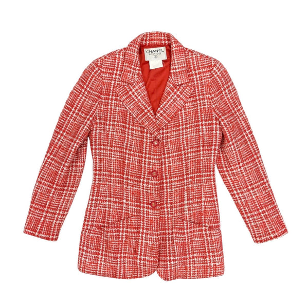 Chanel '97 Red + White Tweed Jacket – Treasures of NYC