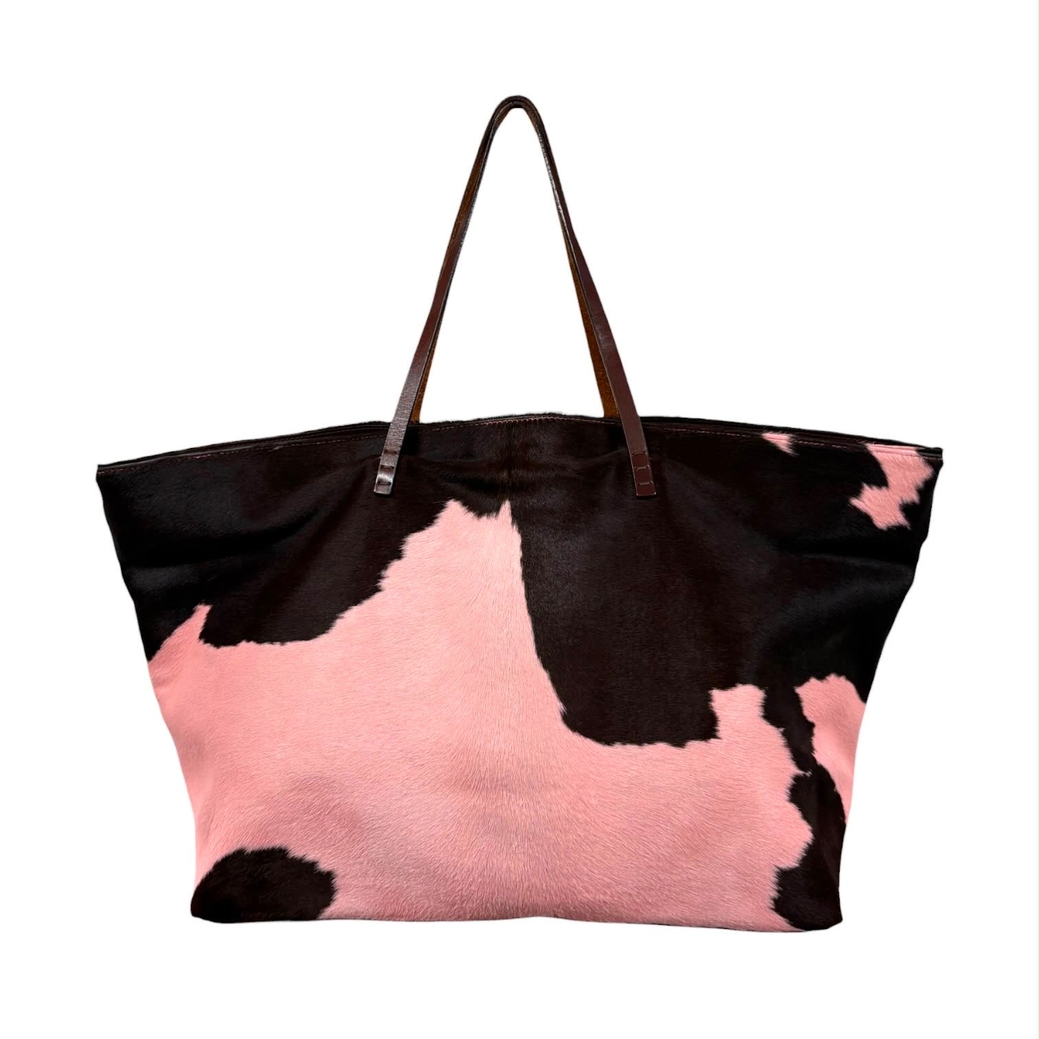 Fendi Pink Cow Print Shoudler Bag