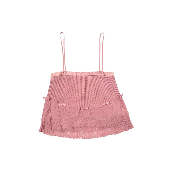 Dior Pink Knit Tank Top