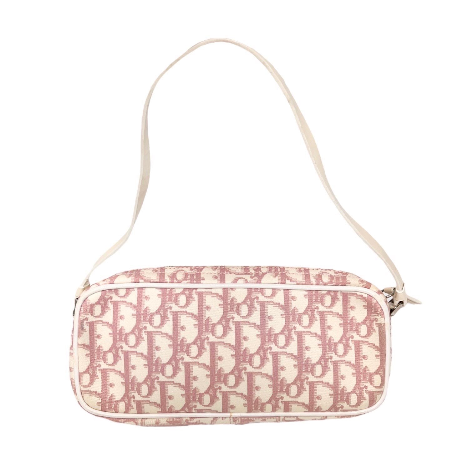 Dior Pink Logo Mini Rhinestone Shoulder Bag