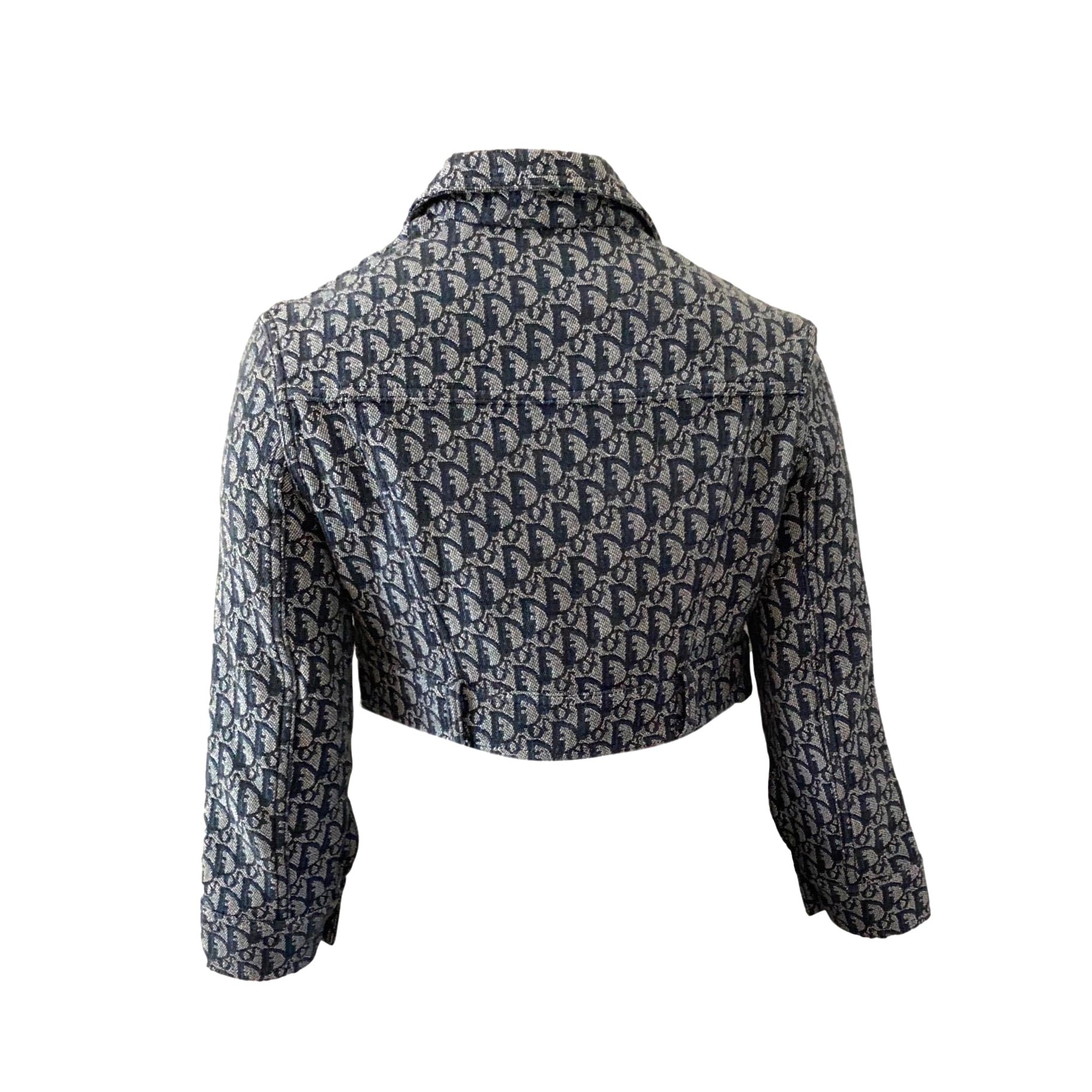 Dior Navy Cropped Belted Jacket