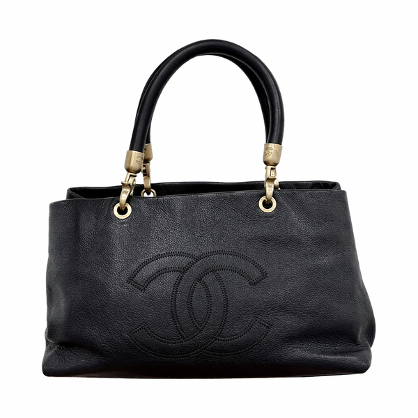 Chanel Black Caviar Structured Handle Bag