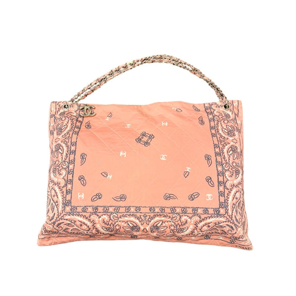 Chanel Peach Bandana Chain Shoulder Bag