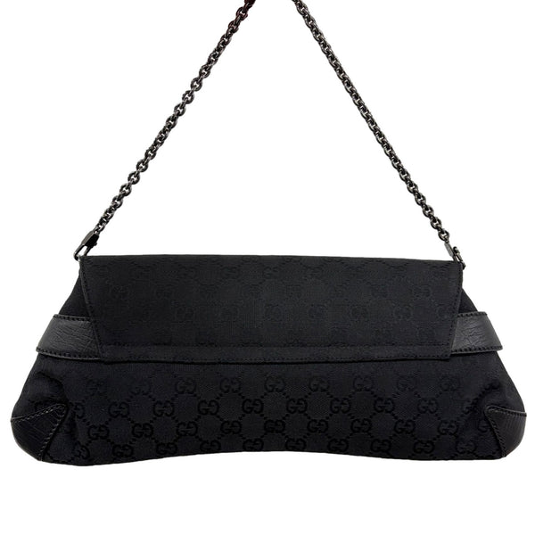 Gucci Black Horsebit Logo Chain Bag