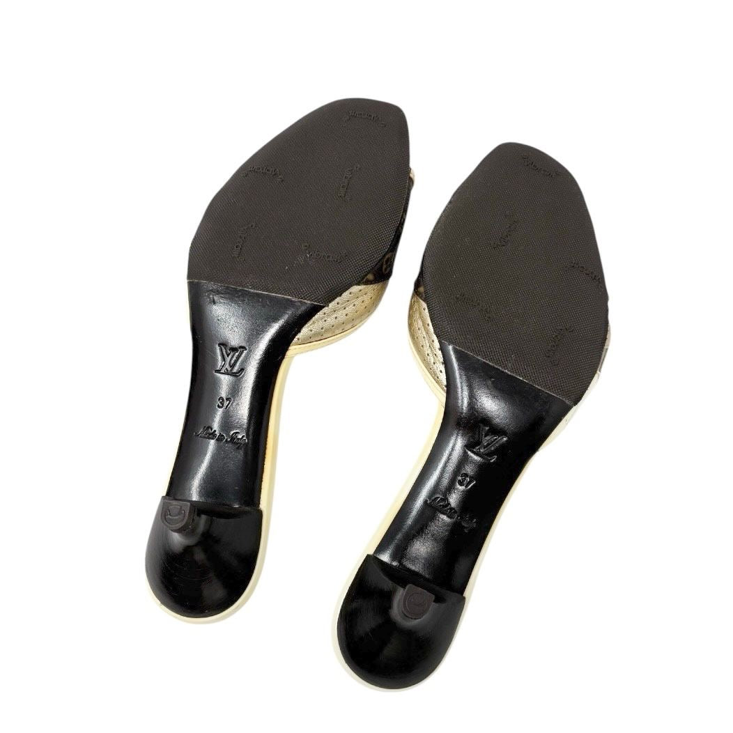 Louis Vuitton Mixed Media Kitten Heels