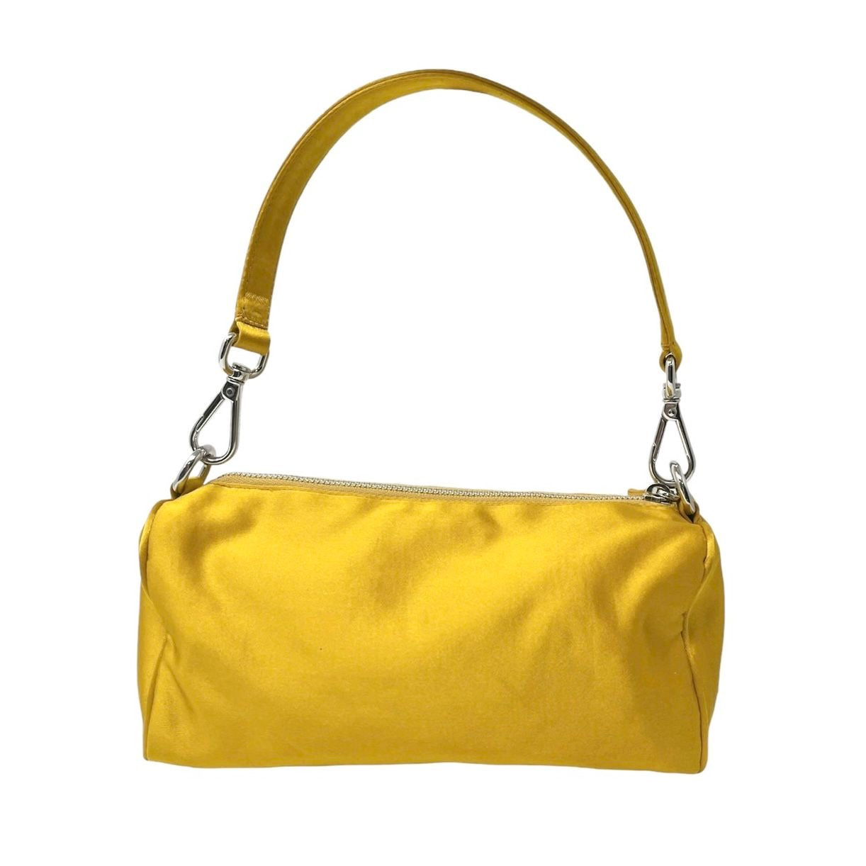 Prada Yellow Satin Small Shoulder Bag