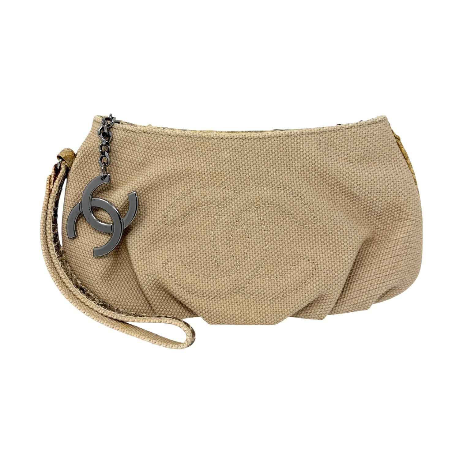 Chanel Natural Python Wristlet