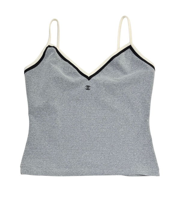 Chanel Grey Logo Tank Top