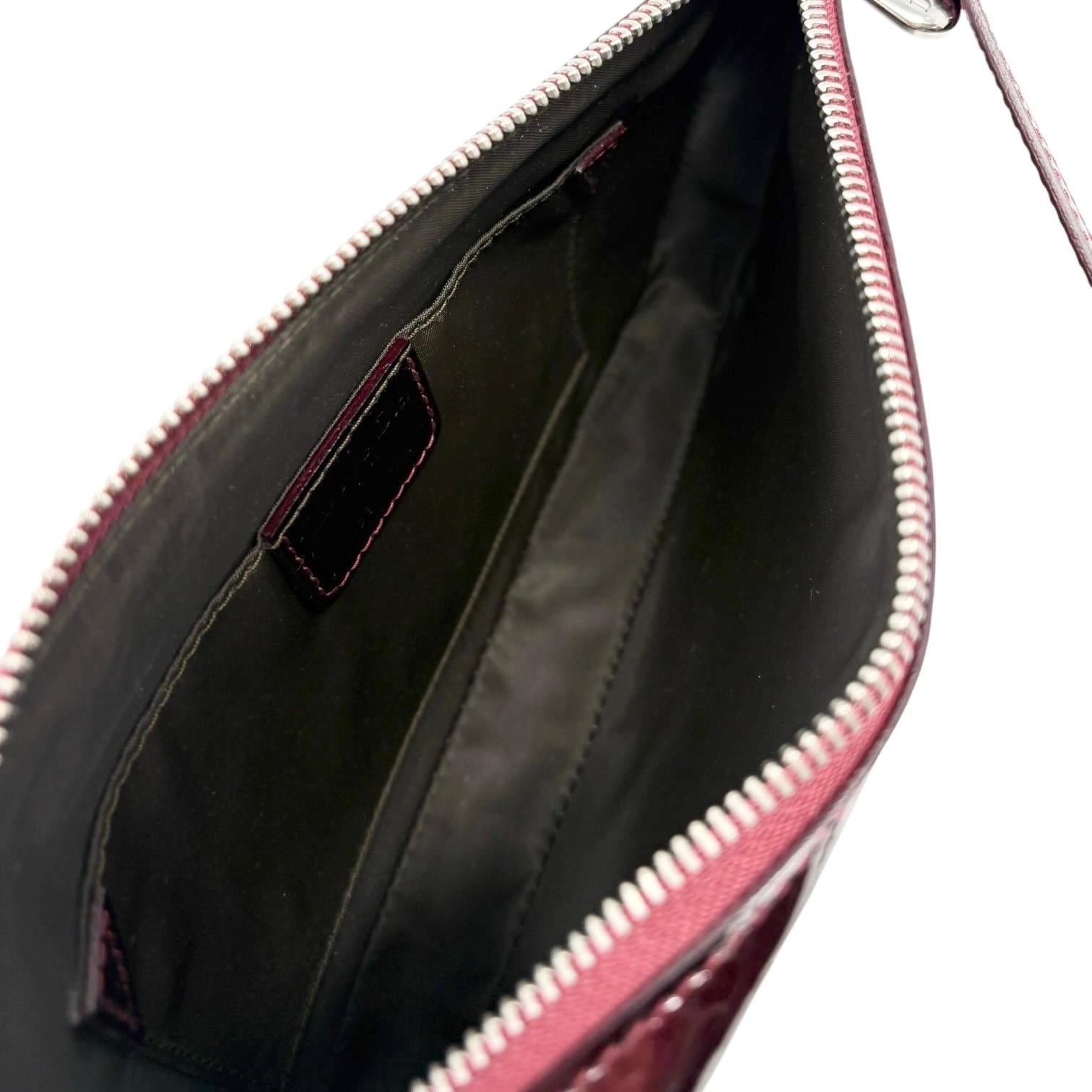 Dior Burgundy Patent Shoulder Bag