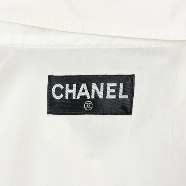 Chanel White Back Logo Button Down