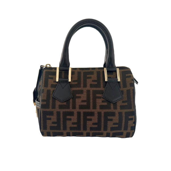 Fendi Brown Mini Boston Bag