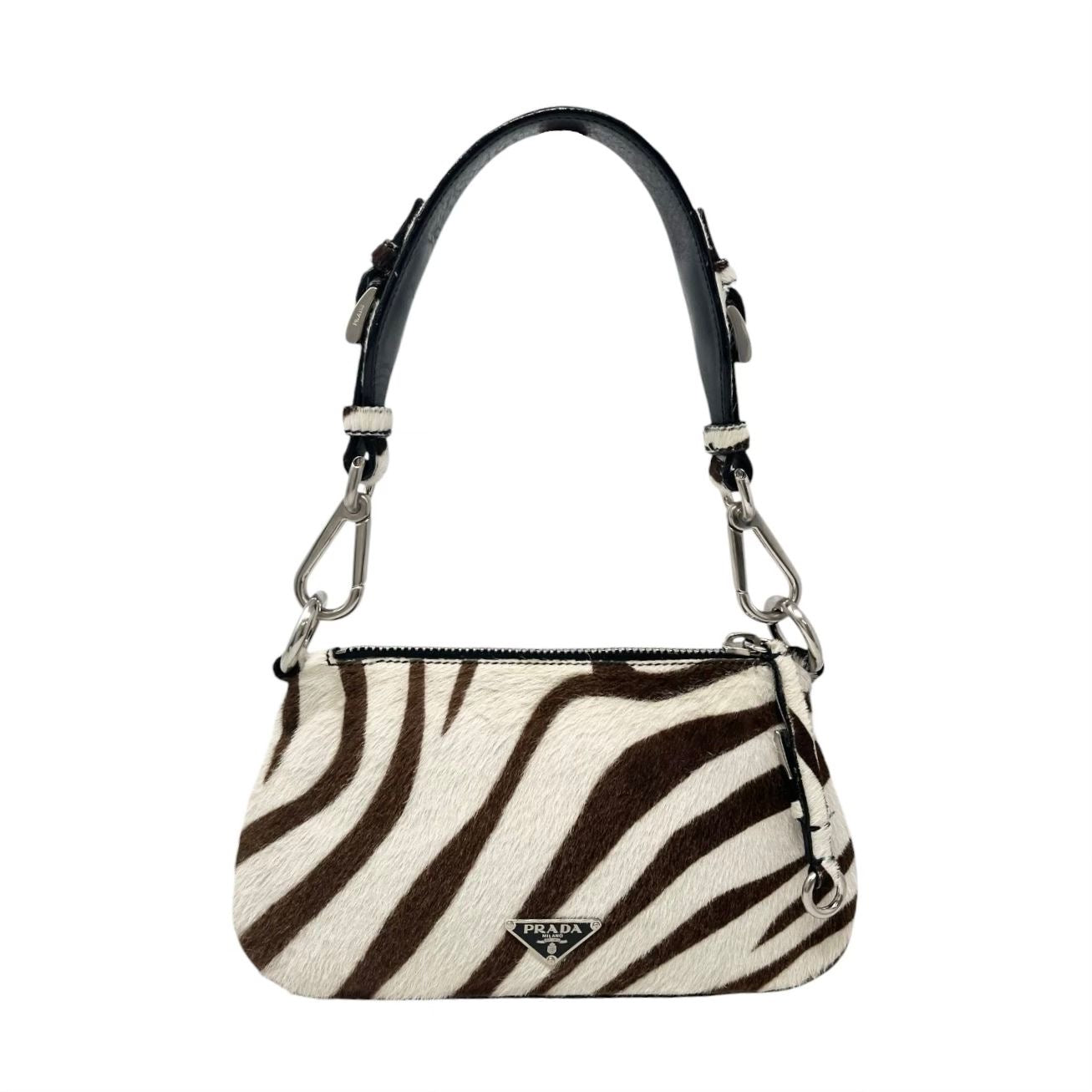 Prada Zebra Logo Shoulder Bag