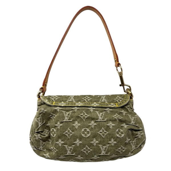 Louis Vuitton Olive Denim Logo Shoulder Bag