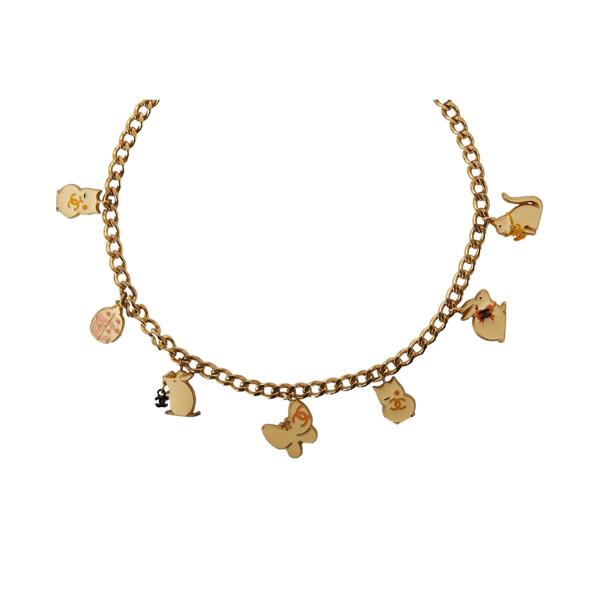Chanel Gold Animal Charm Choker