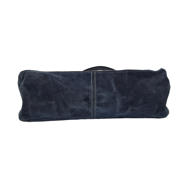 Prada Navy Suede Shoulder Bag