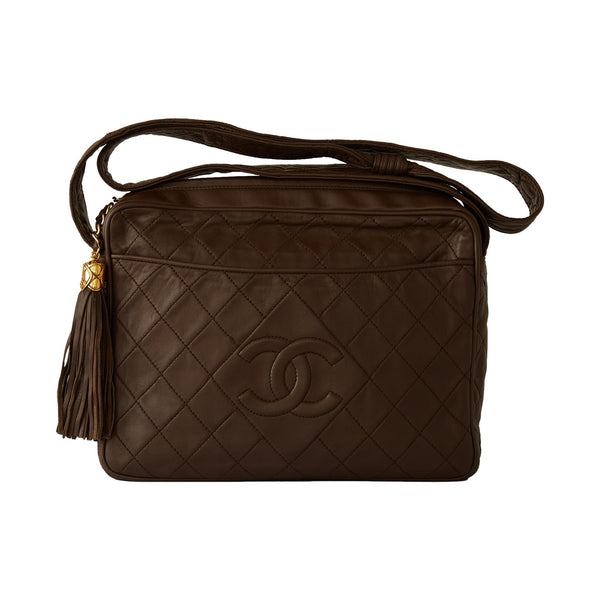 Chanel Brown Lambskin Camera Bag