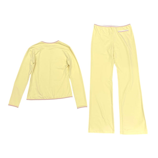Chanel Yellow Stretch Logo Set