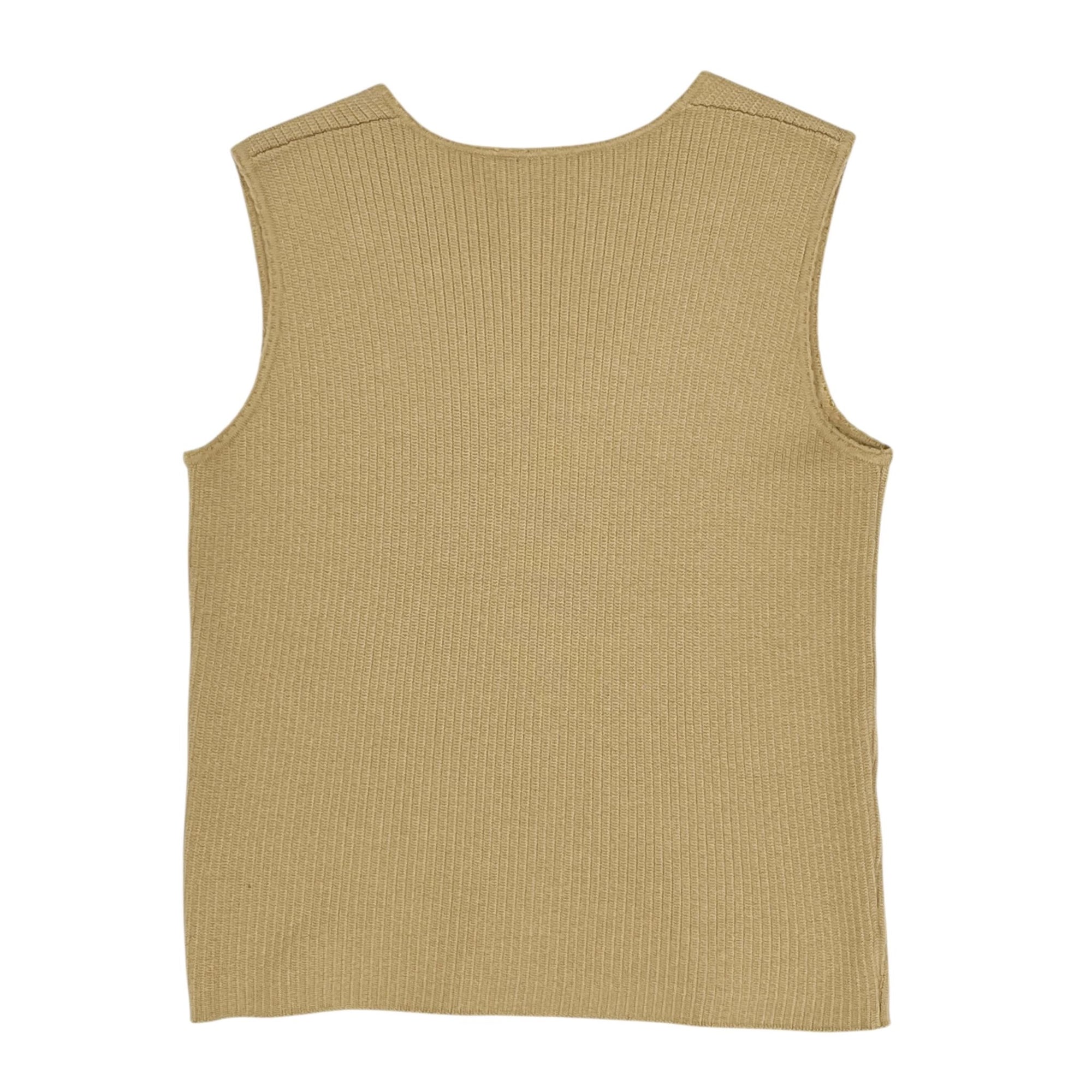 Chanel Beige Logo Tank Top