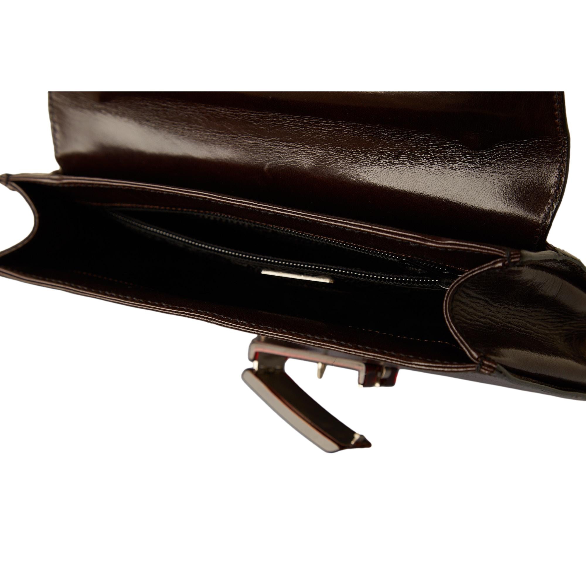 Prada Brown Tortoise Latch Top Handle Bag – Treasures of NYC