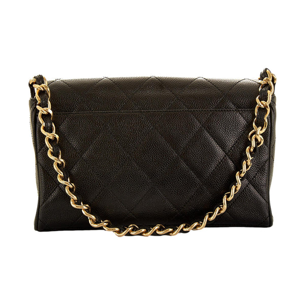 Chanel Black Caviar Flap Shoulder Bag