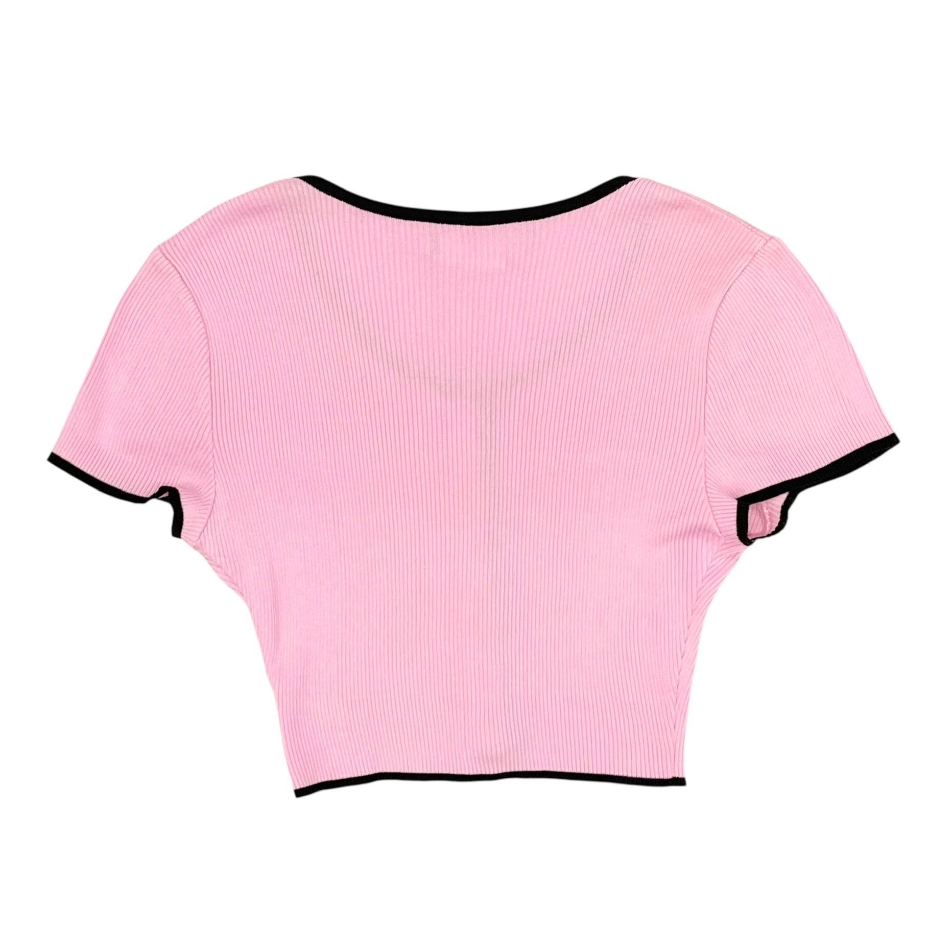 Chanel Pink Ribbed Button-Up Cropped Top – Treasures of NYC