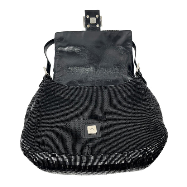Fendi Black Beaded Mamma Baguette