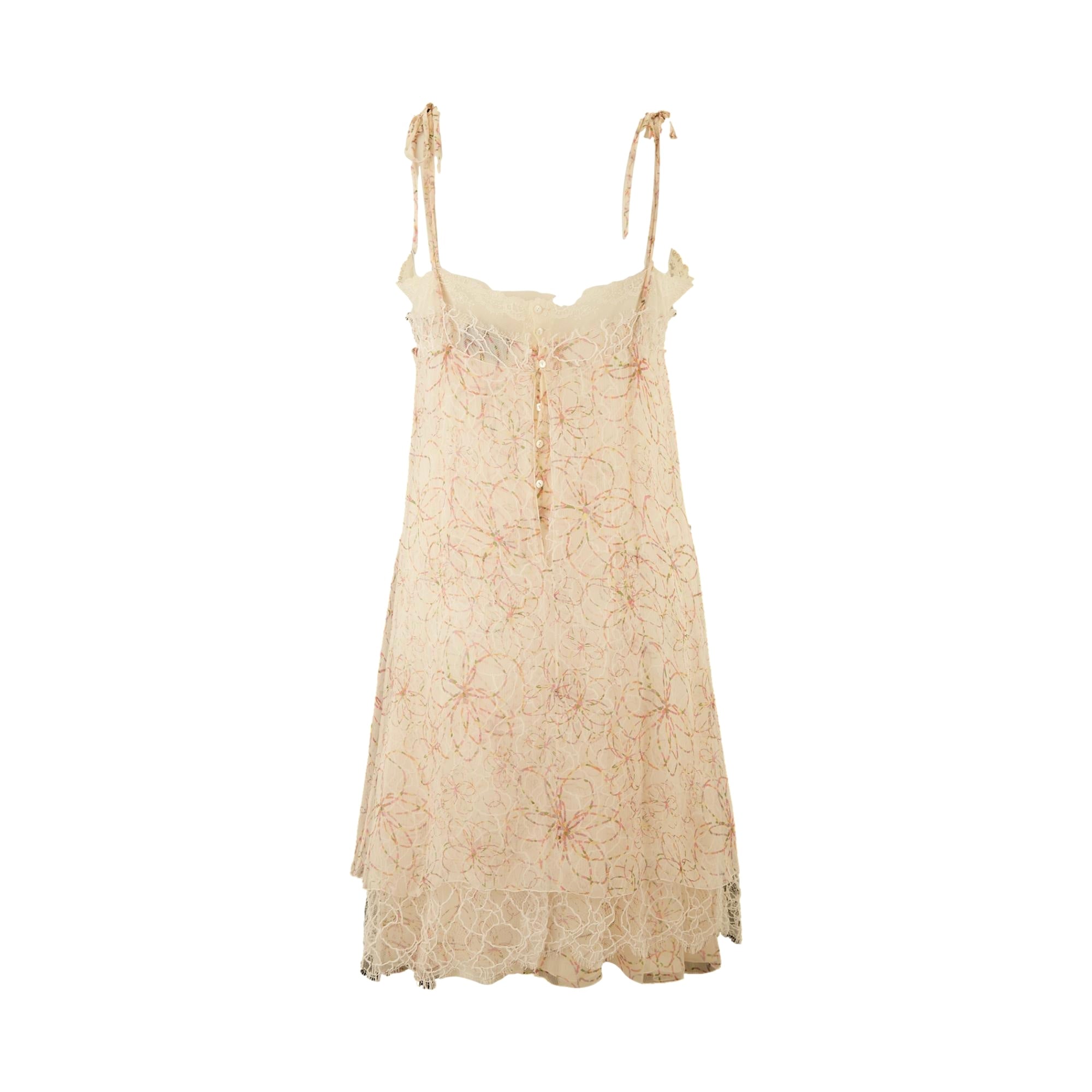 Chanel '04 Silk Floral Lace Dress
