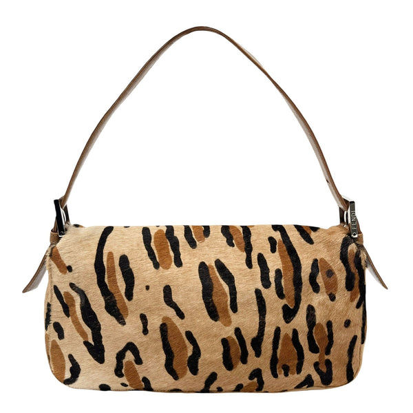 Fendi Tan Cheetah Baguette Bag