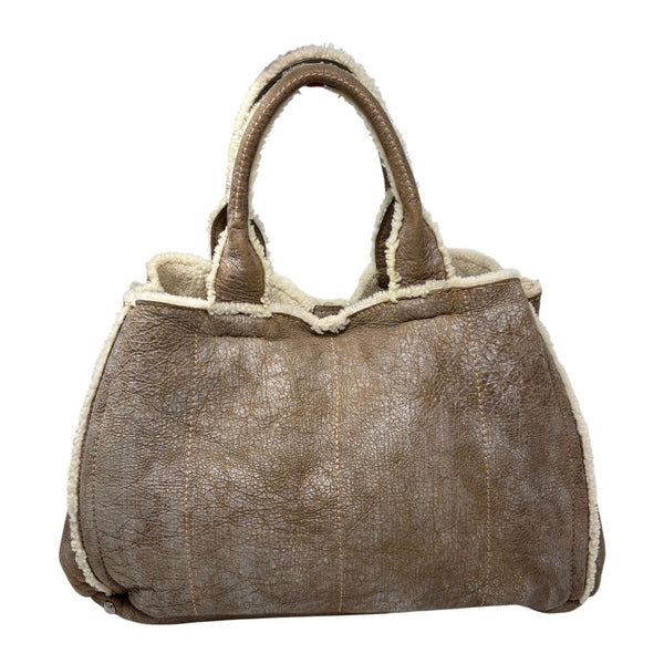 Prada Sherpa Logo Tote Bag