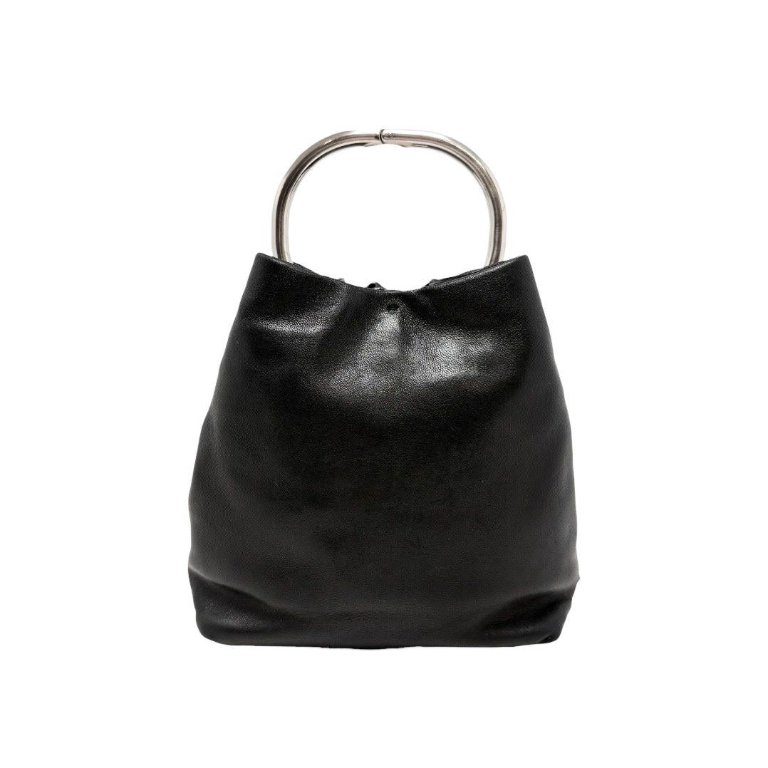 Prada Black Leather Mini Ring Bag