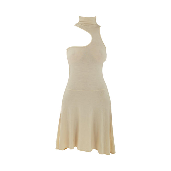 Plein Sud Ivory Assymetrical Dress