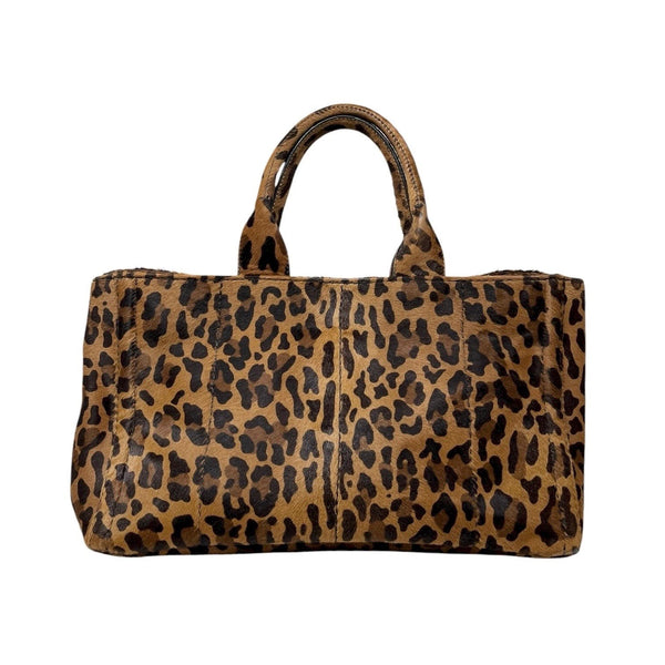 Prada Cheetah Calf-Hair Top Handle Bag