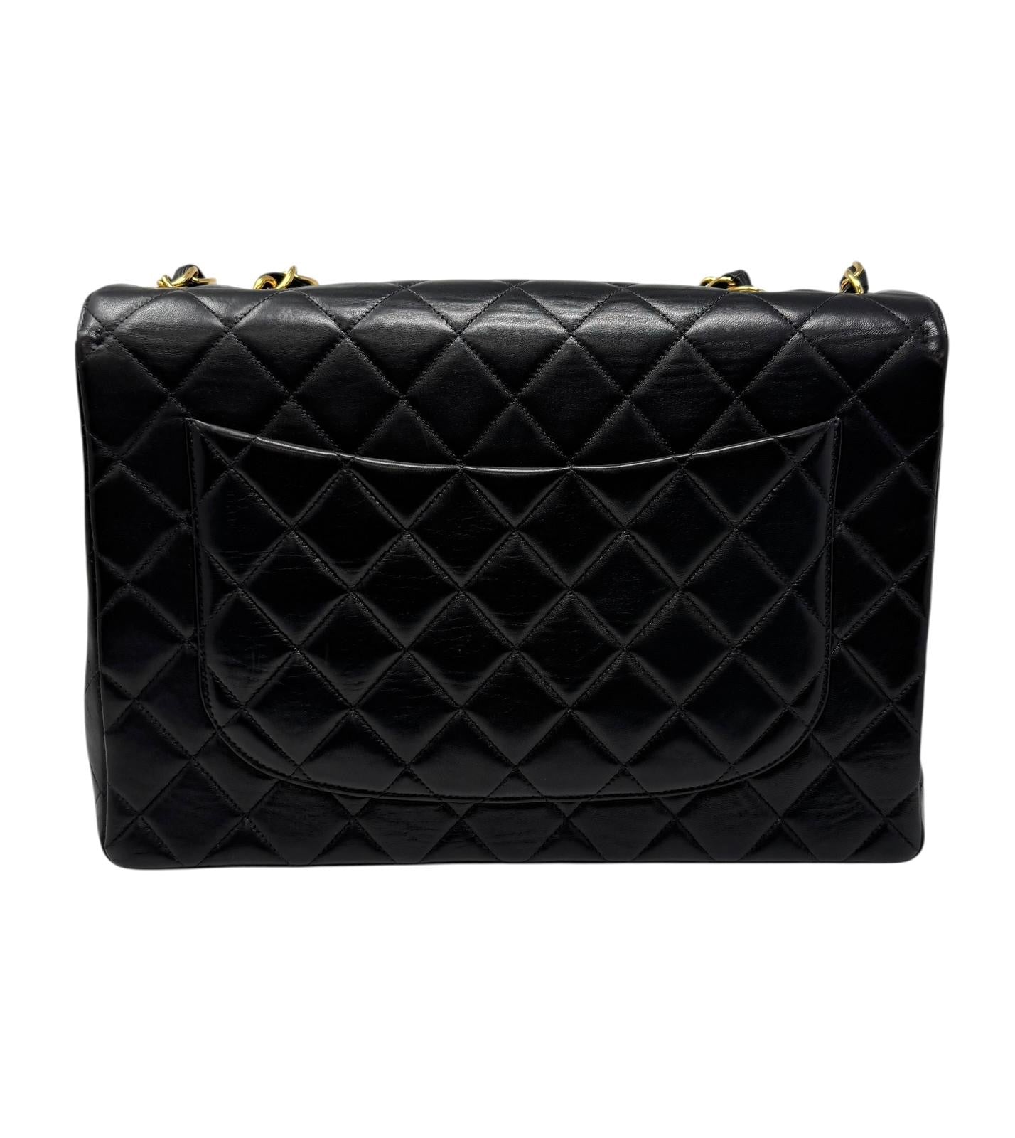 Chanel Black Jumbo Turnlock Flap Bag