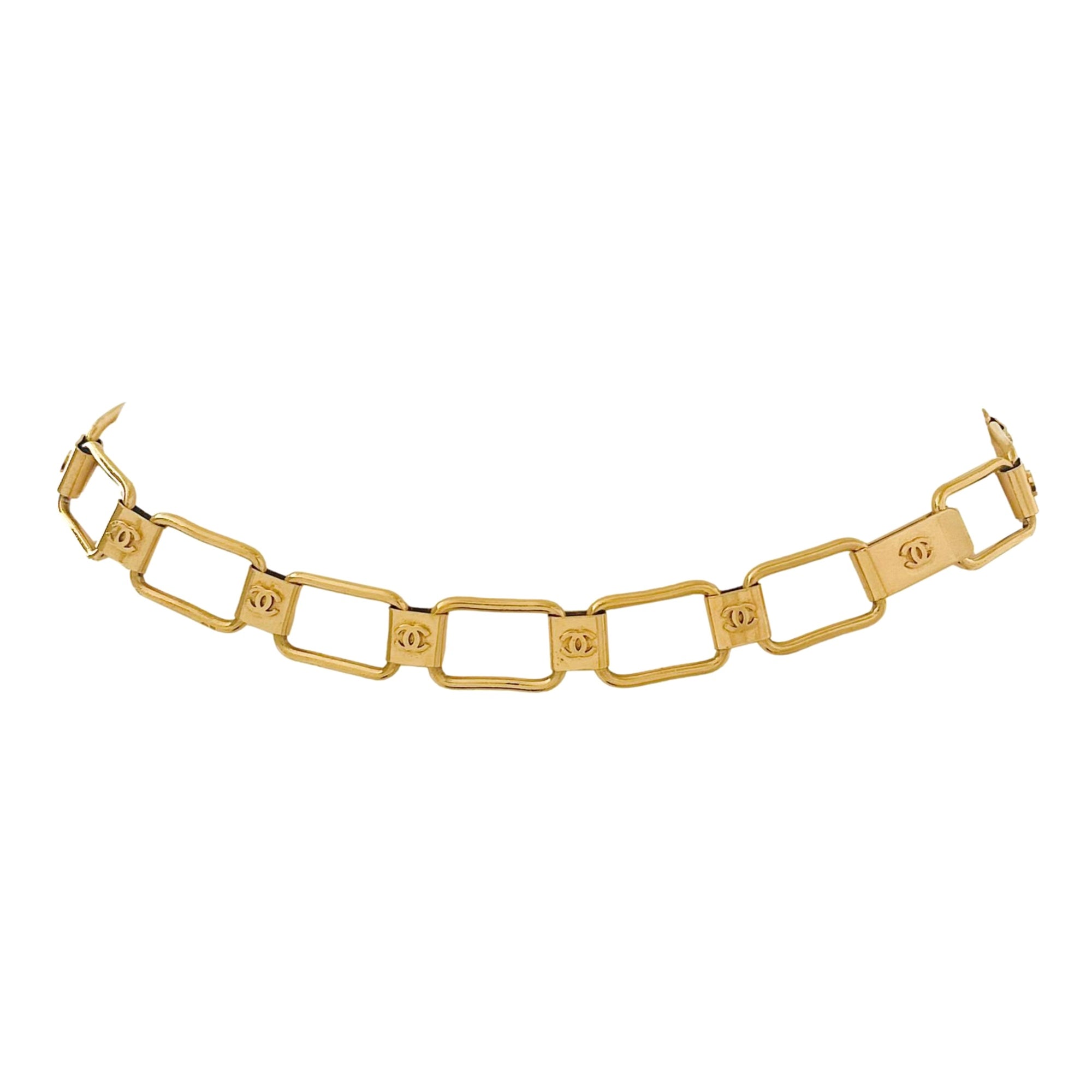 Chanel Gold Logo Link Chain Belt