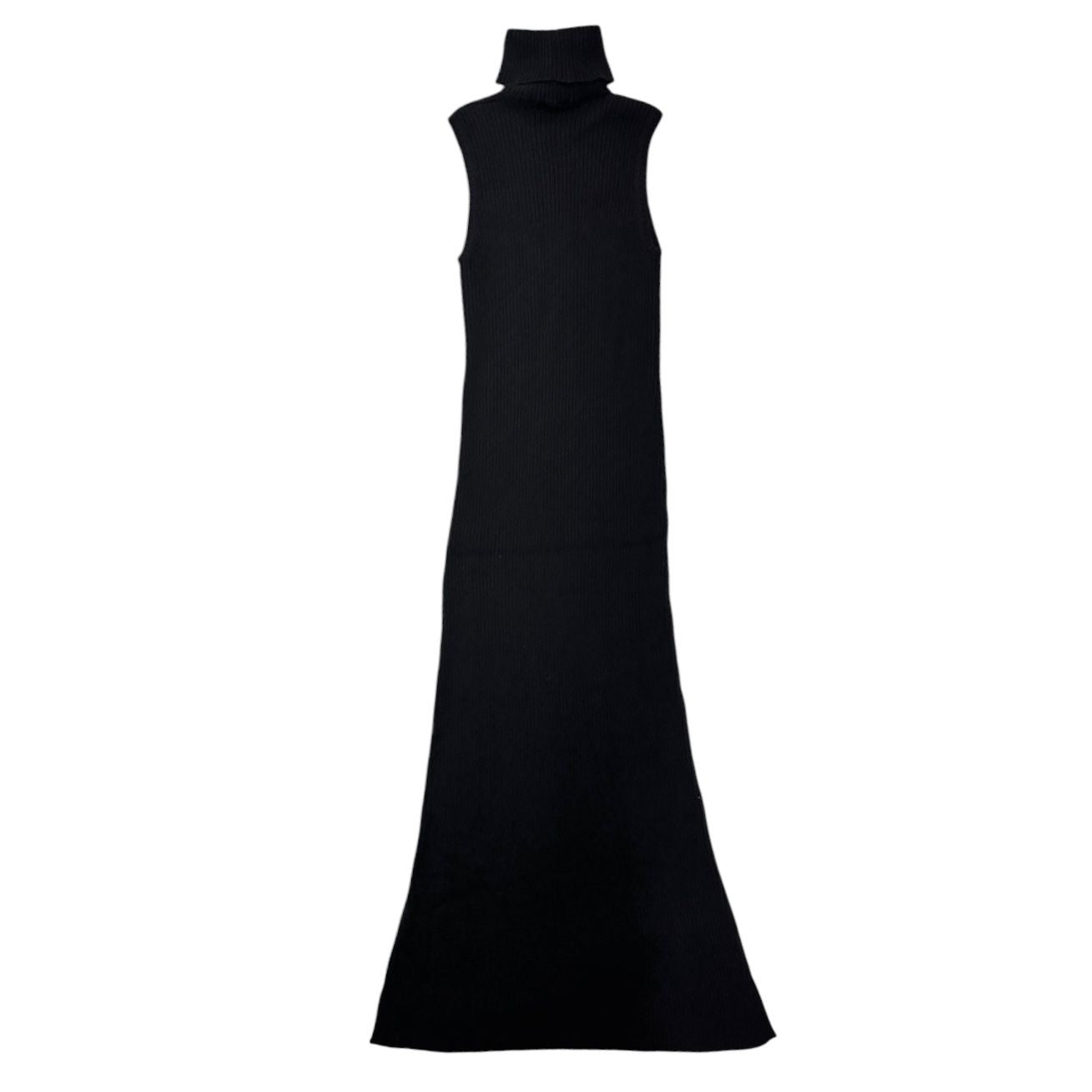 Chanel Black Ribbed Maxi Dress