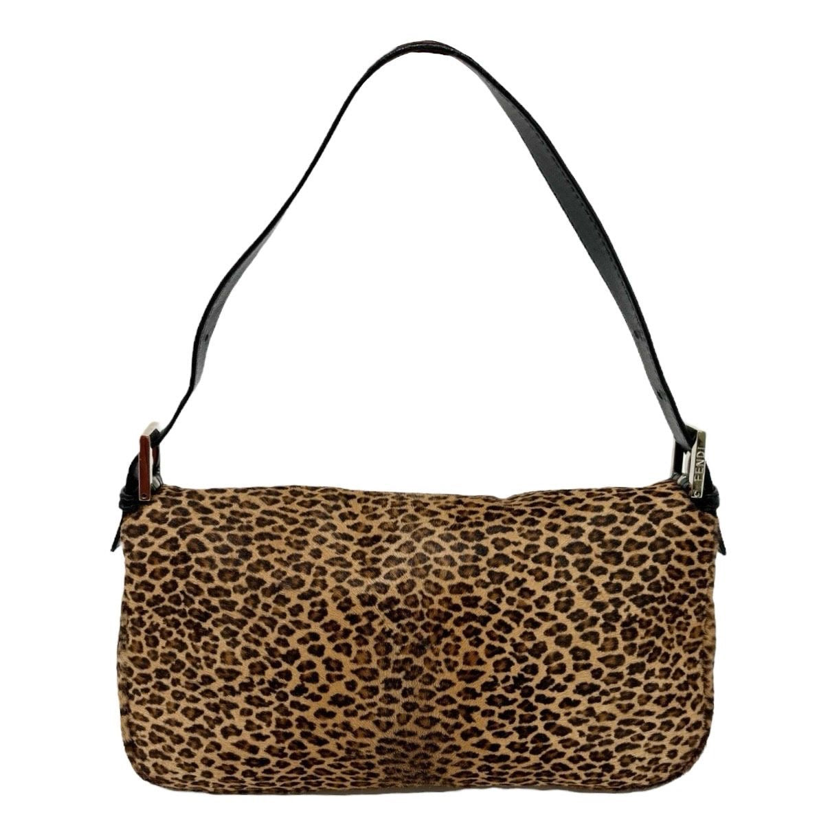 Fendi Cheetah + Red Baguette Bag