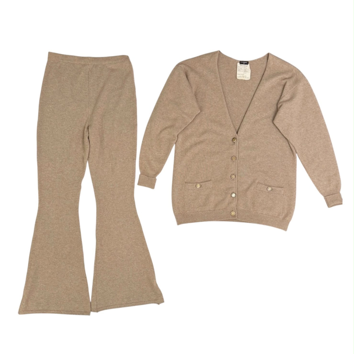 Chanel Tan Cashmere Set