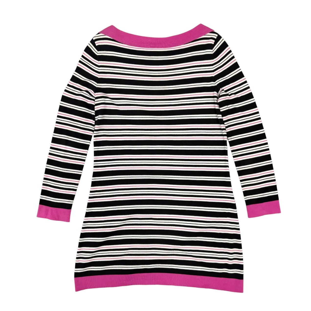 Chanel Pink Striped Off The Shoulder Dress