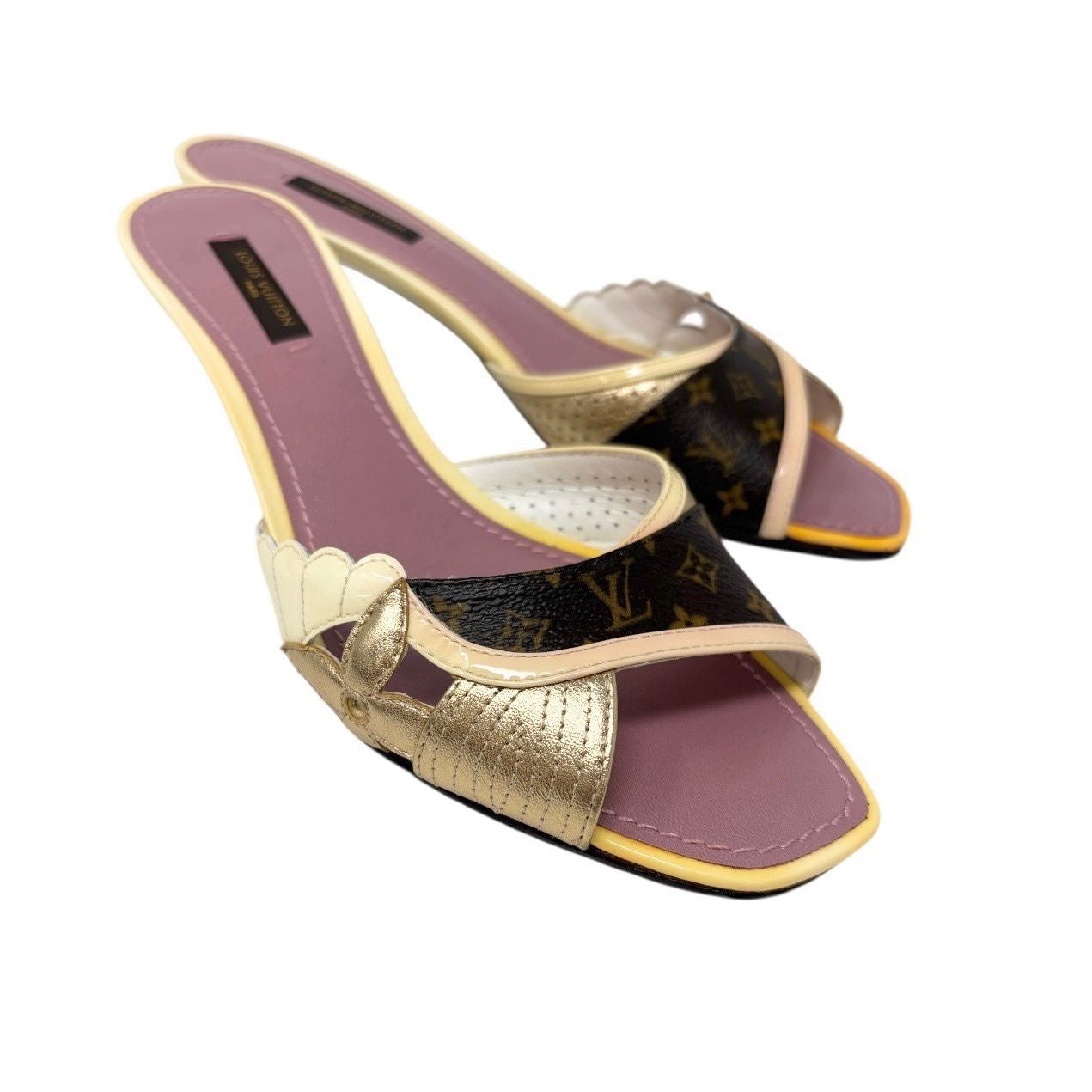 Louis Vuitton Mixed Media Kitten Heels