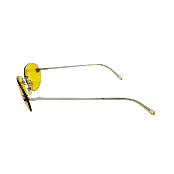 Chanel Yellow Mini Rimless Sunglasses