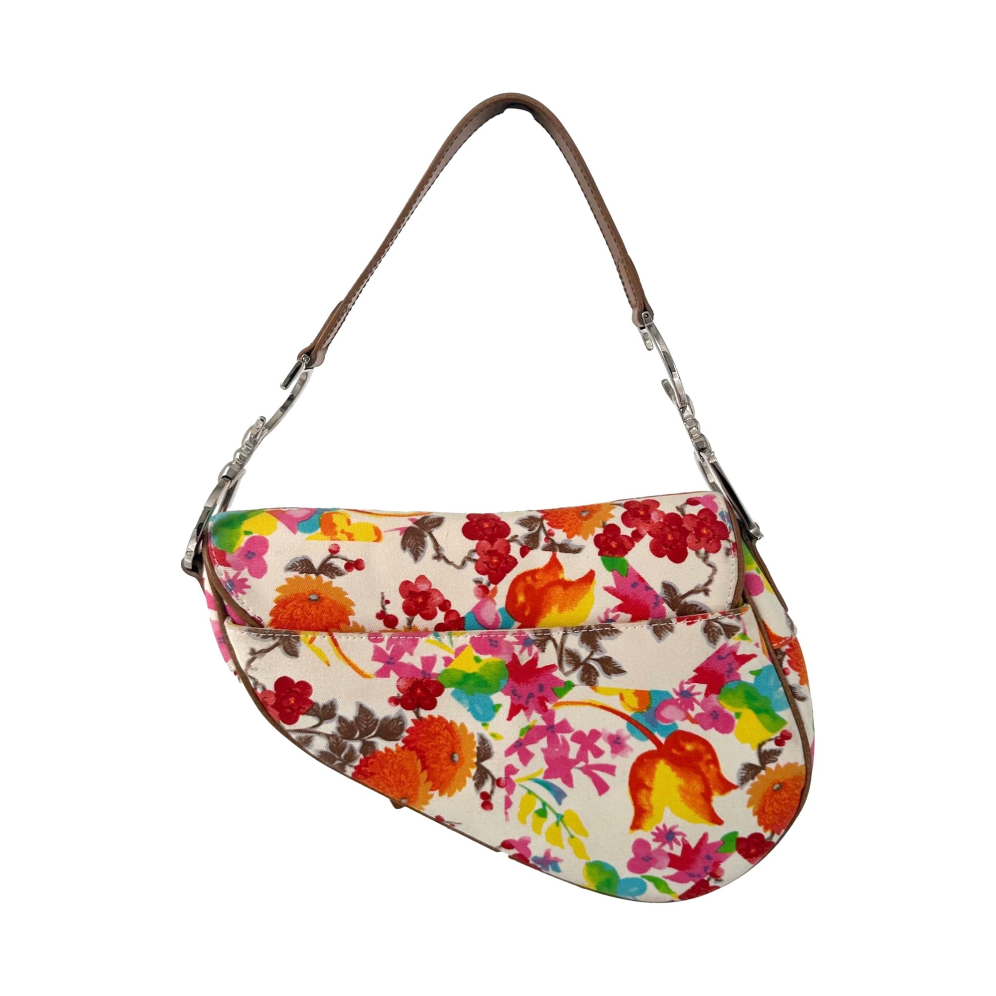 Dior Floral Printed Saddle Bag