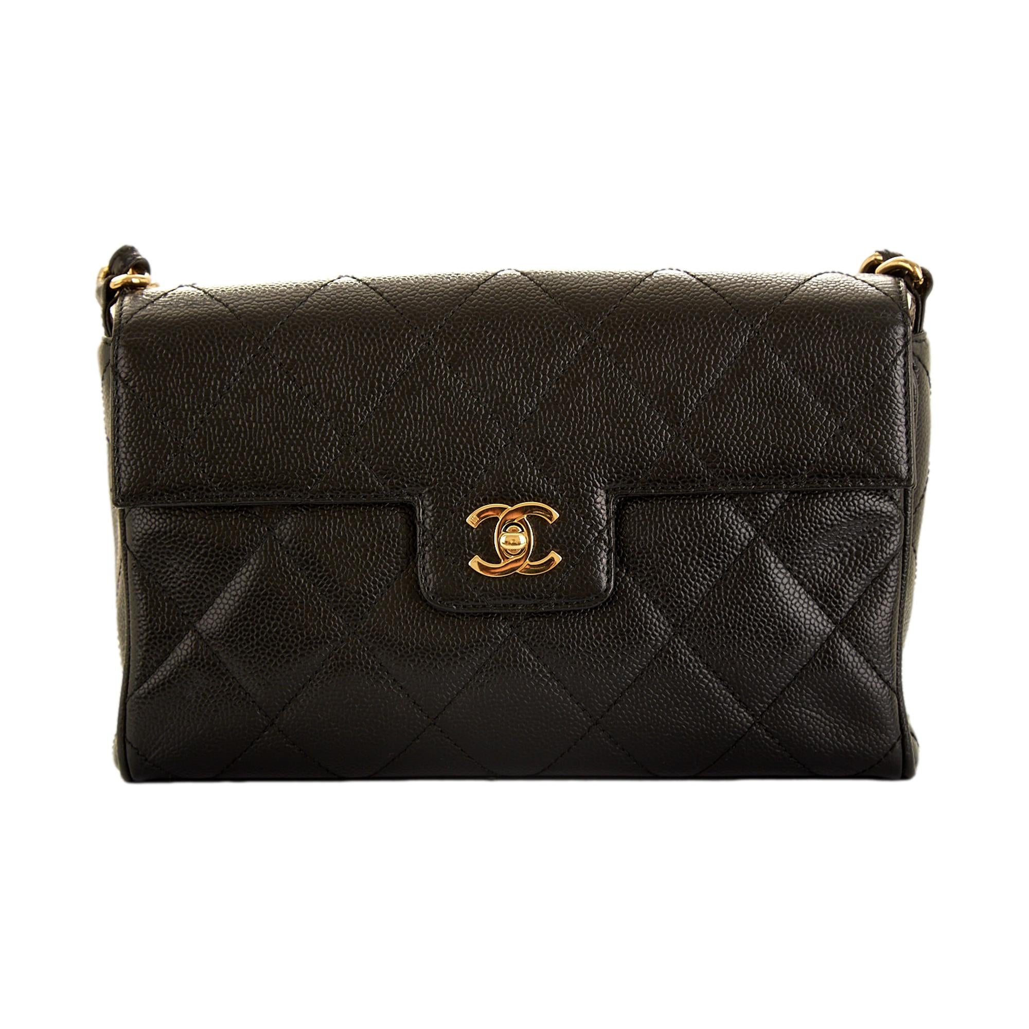 Chanel Black Caviar Flap Shoulder Bag