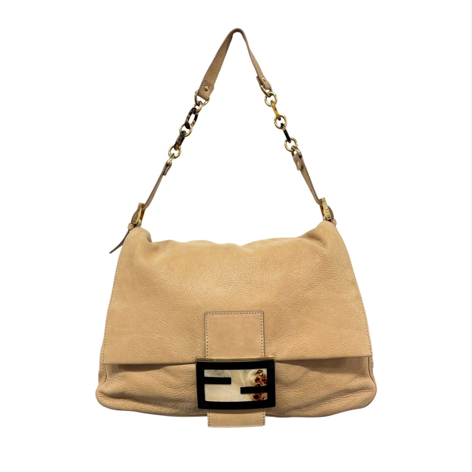Fendi Tan Leather Mamma Baguette Bag