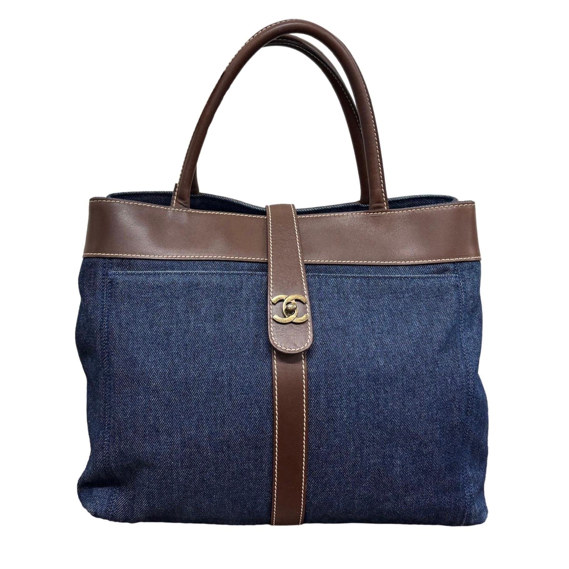 Chanel Denim and Leather Shoulder Bag